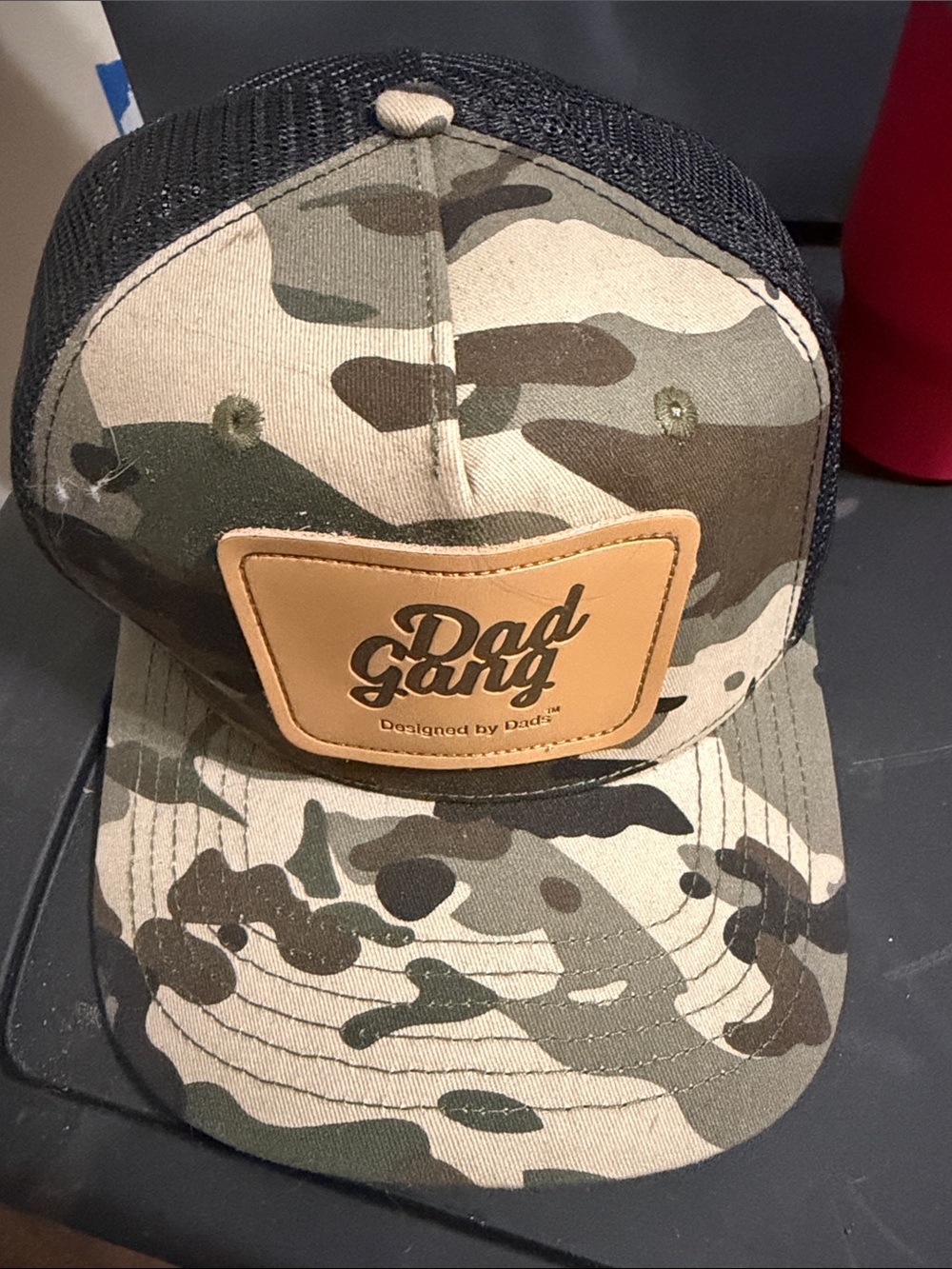 Camo Trucker Hat - Tan Patch